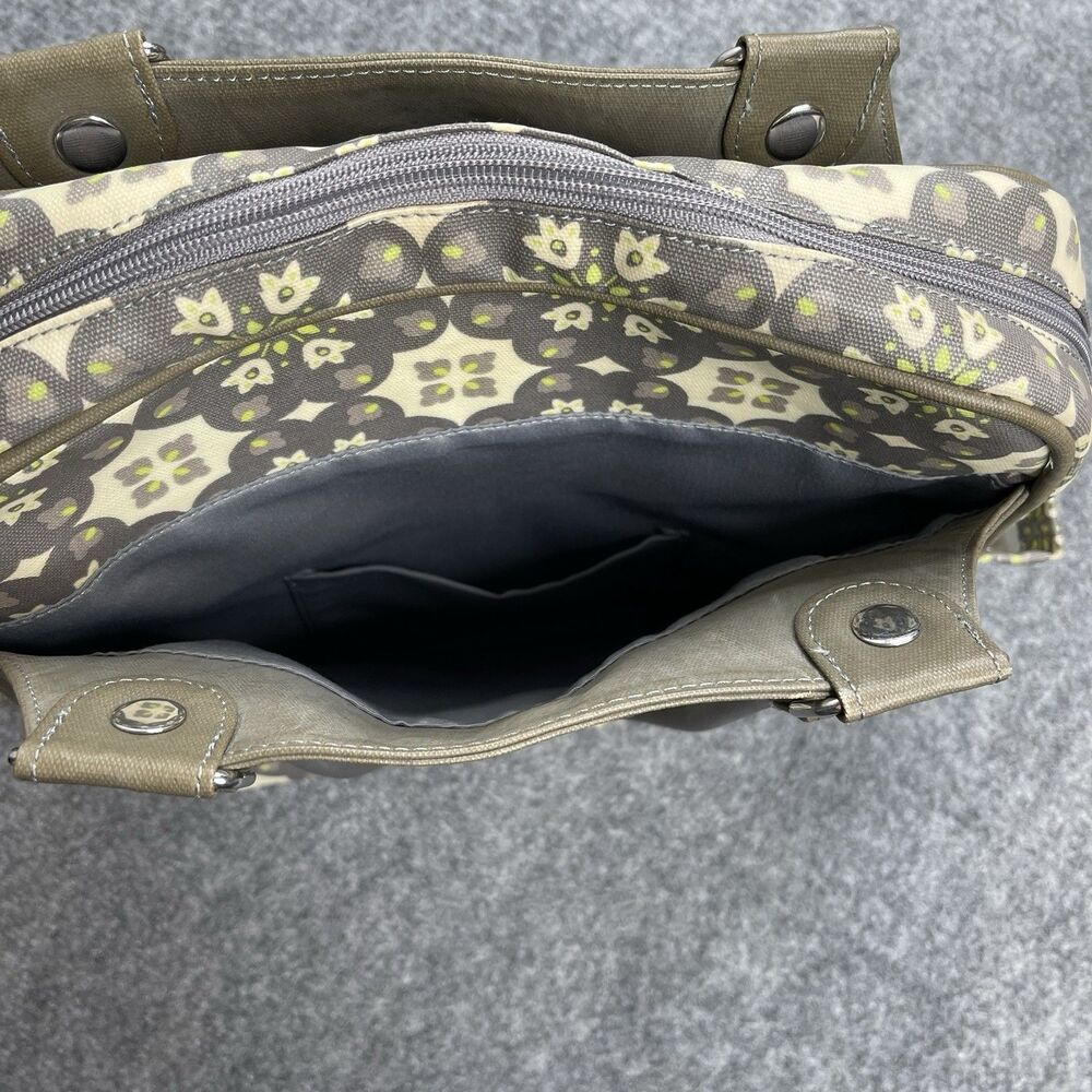 Petunia Pickle Bottom Sashay Satchel Backpack Coated Canvas Misted Marseille - Picture 13 of 16
